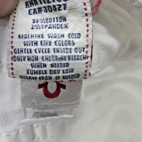 True Religion Women's Size 27 White Lizzy Denim Summer Cropped Jeans - Picture 12 of 16